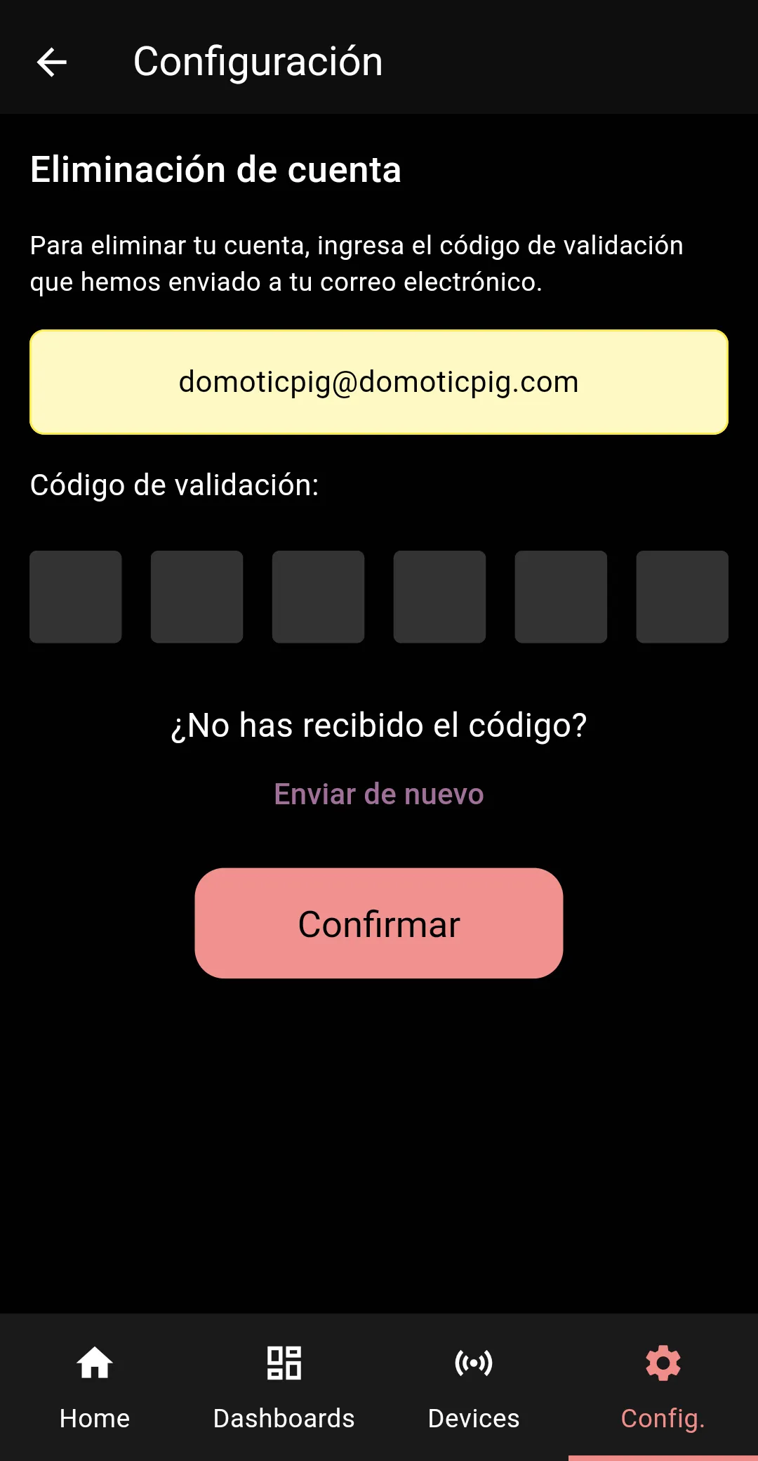 Confirm screenshot