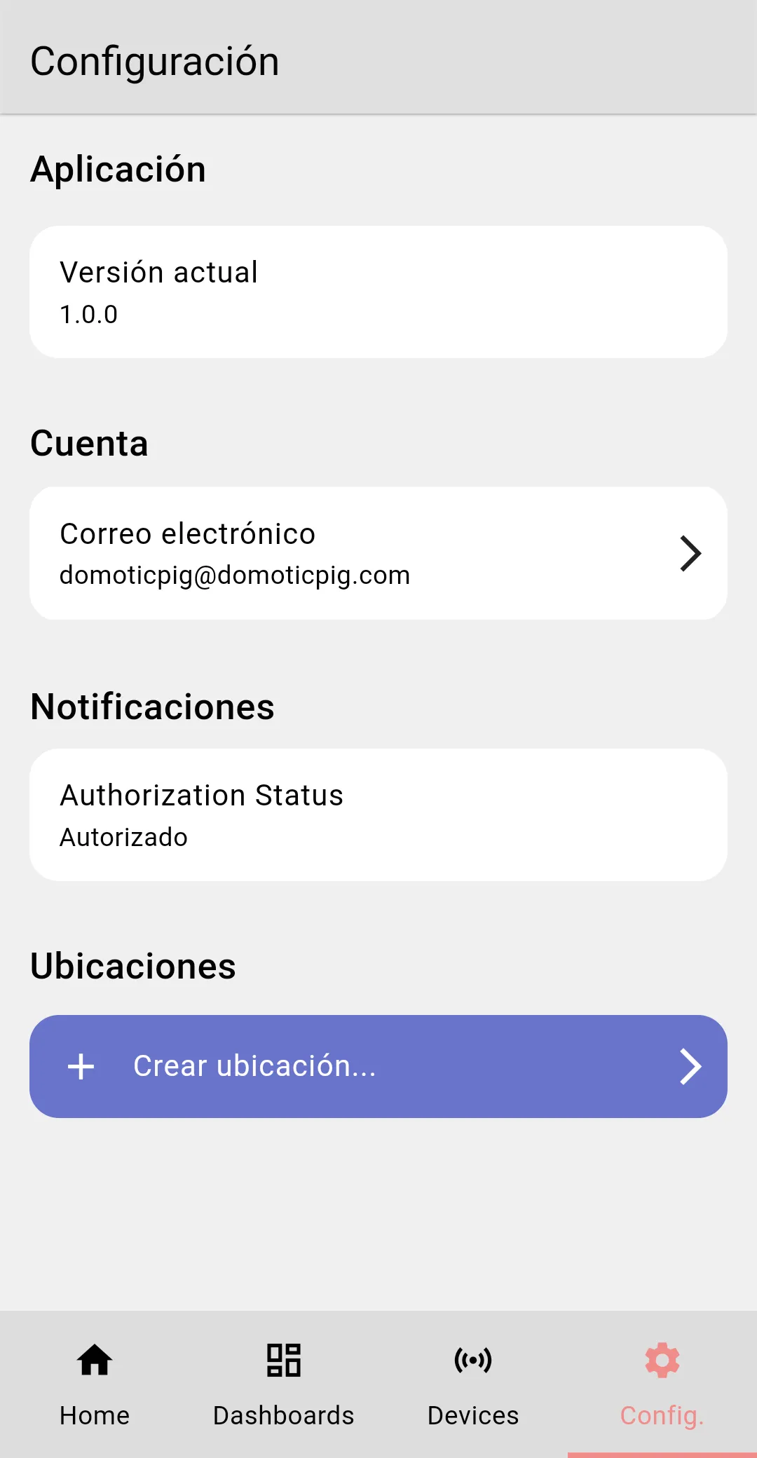 Settings screenshot